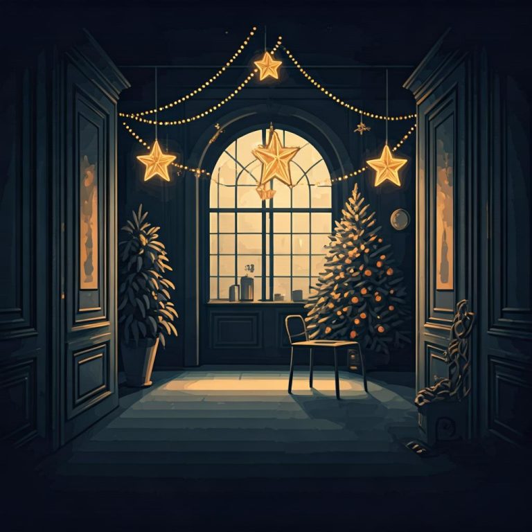 Праздничная иллюминация создает теплую и радостную атмосферу