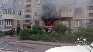 При пожаре в Гродно работники МЧС спасли семь человек, в том числе двоих детей